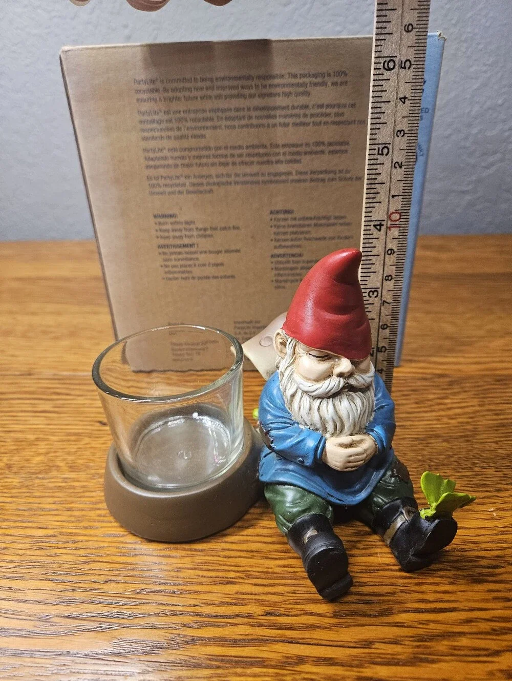 Partylite Gnorm Napping Gnome Votive Holder - Picture 8 of 8